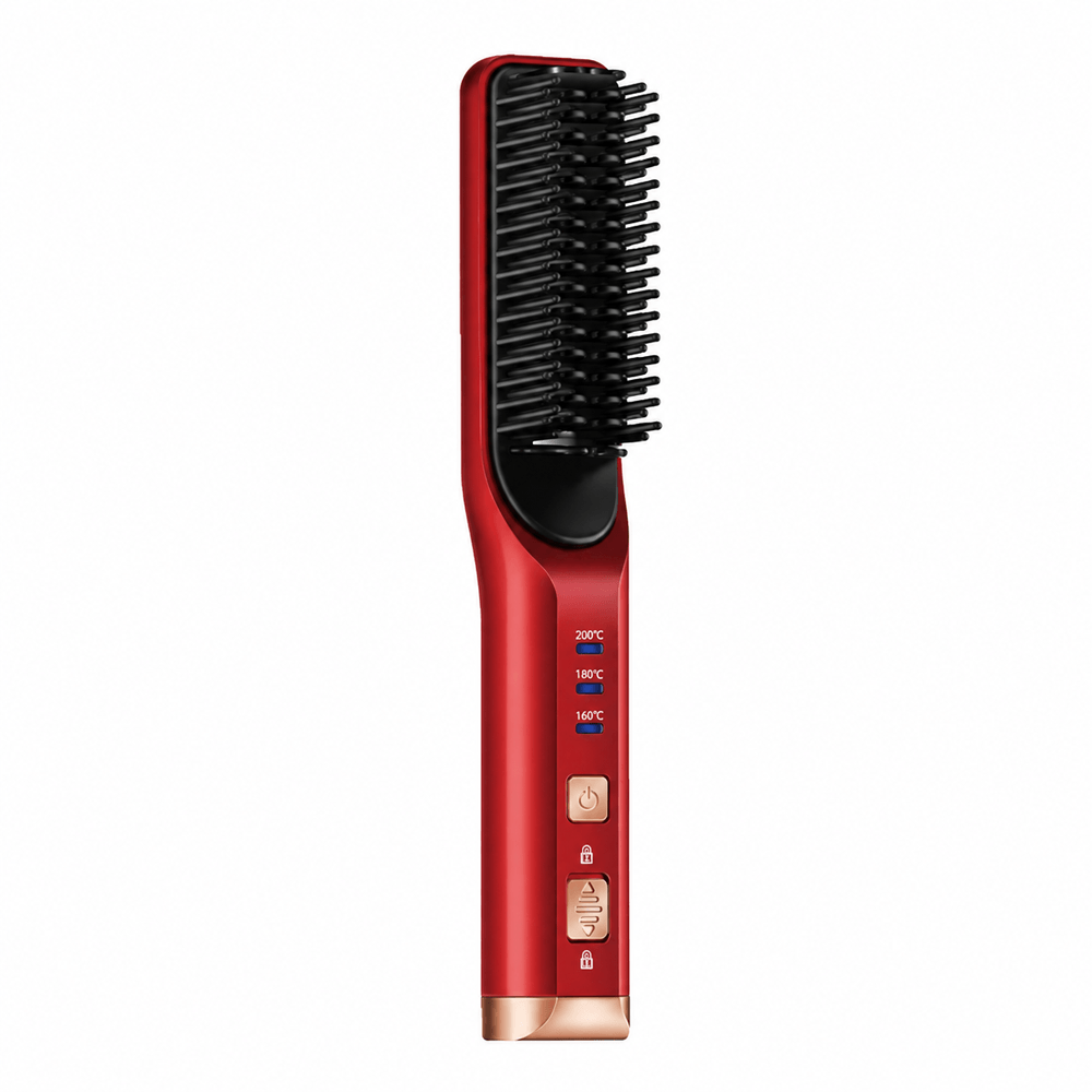 Escova Alisadora Portátil Sem Fio Íons Negativos Anti Frizz Cor Sortida