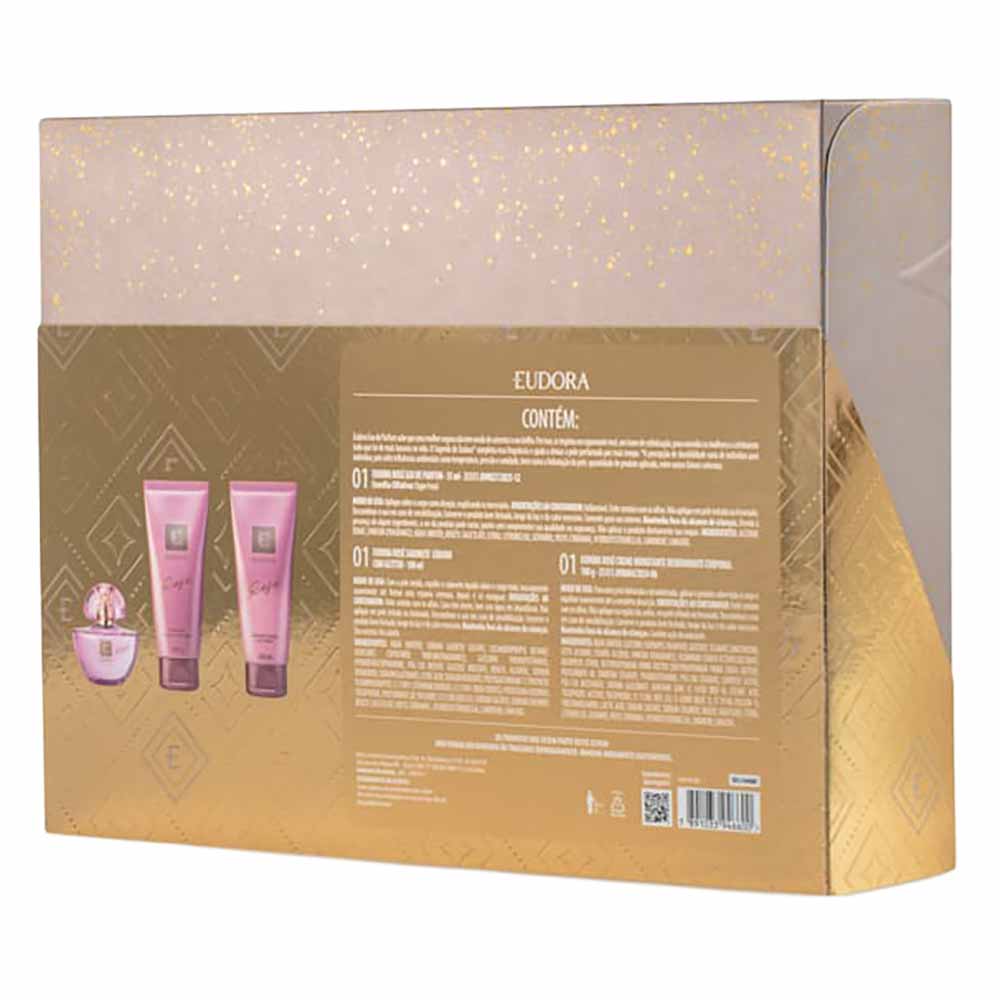 Kit Eudora Rosé Perfume Eau de Parfum 35ml + Sabonete Líquido 100ml + Loção Hidratante 100ml