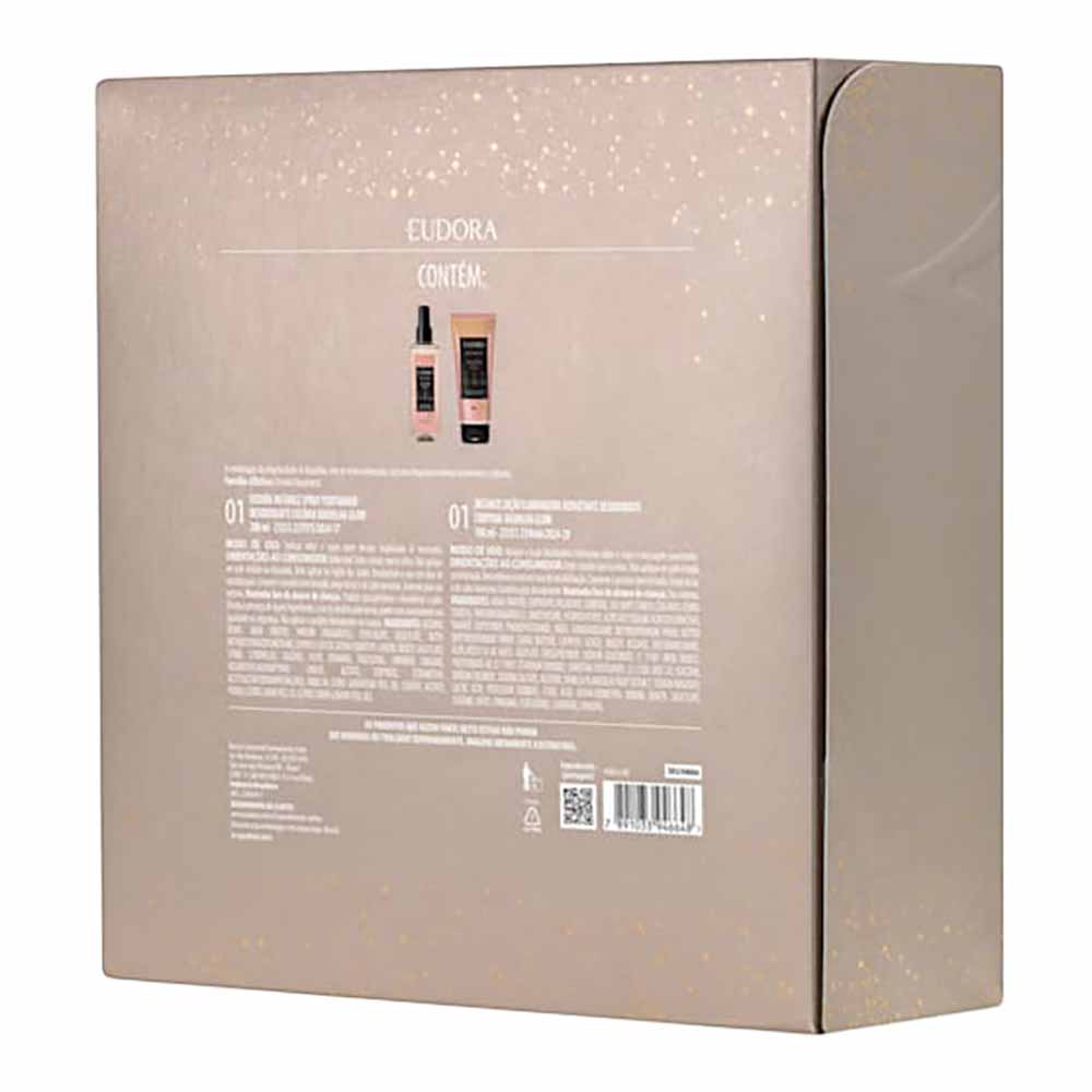 Kit Eudora Instance Baunilha Glow Splash Colônia 200ml + Loção Hidratante 180ml