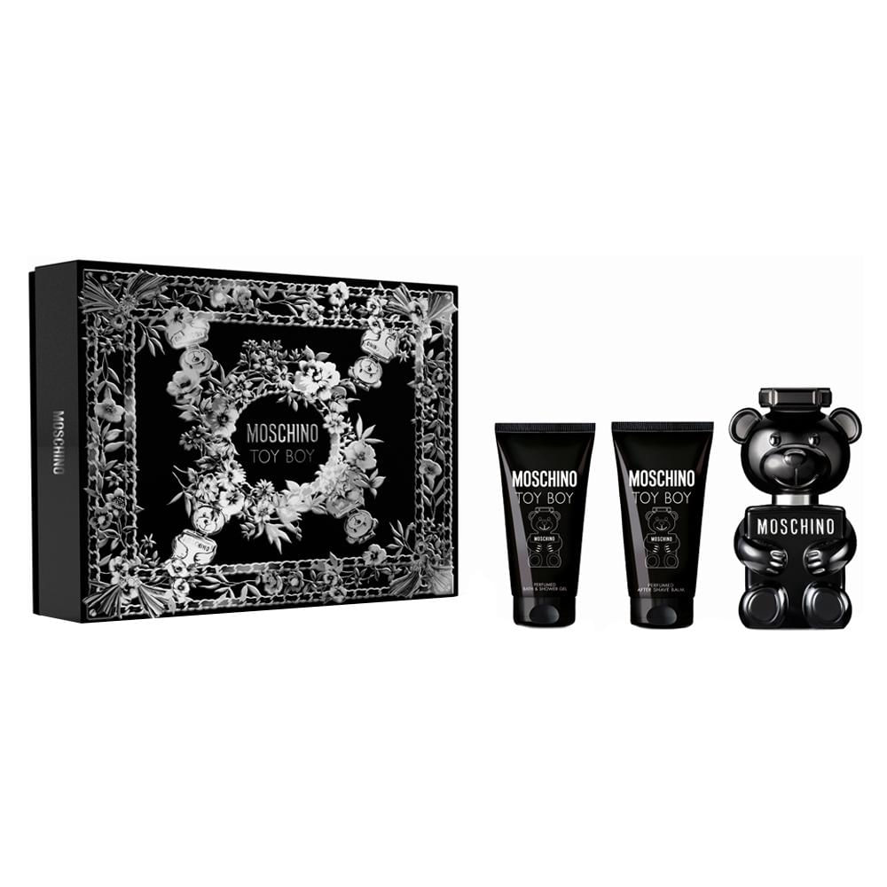 Kit Toy Boy Moschino Perfume Masculino Eau de Parfum 50ml + Gel Corporal 50ml + Gel Pós-barba 50ml